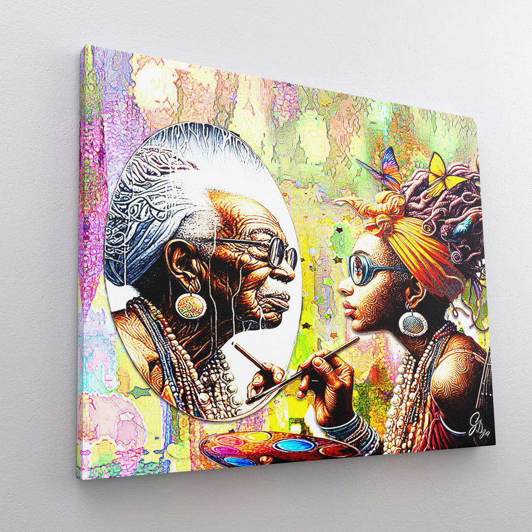 A Generation African American Wall Art Canvas Print Side View Wrapped