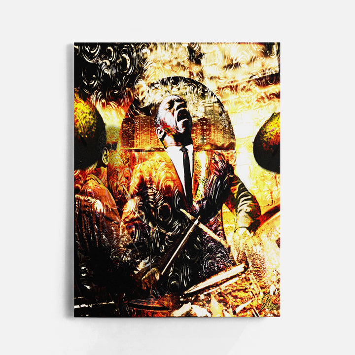 Art Blakey Music Wall Art Canvas Print Front View Wrapped