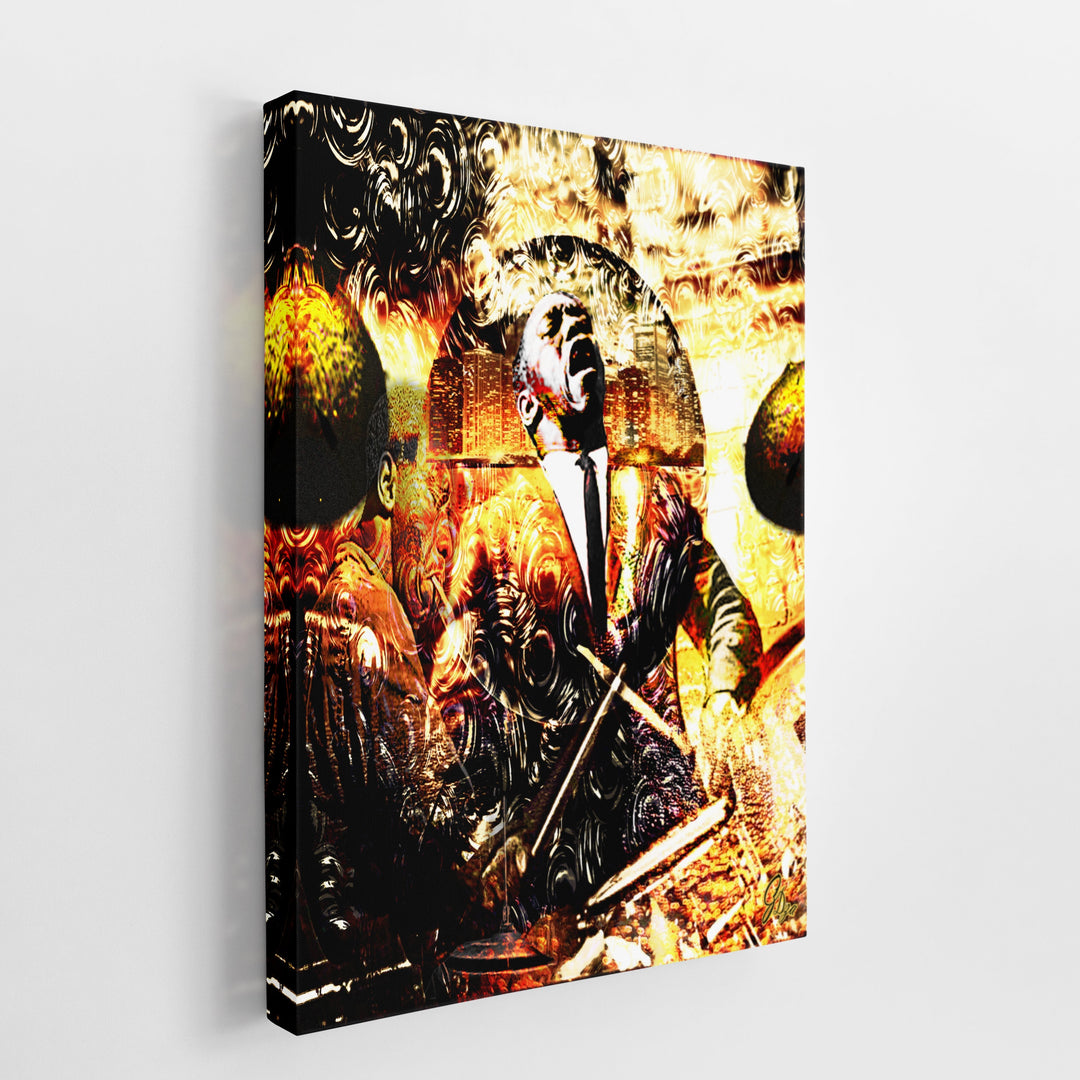 Art Blakey Music Wall Art Canvas Print Size View Wrapped