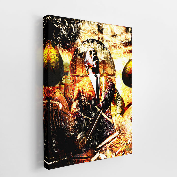 Art Blakey Music Wall Art Canvas Print Size View Wrapped