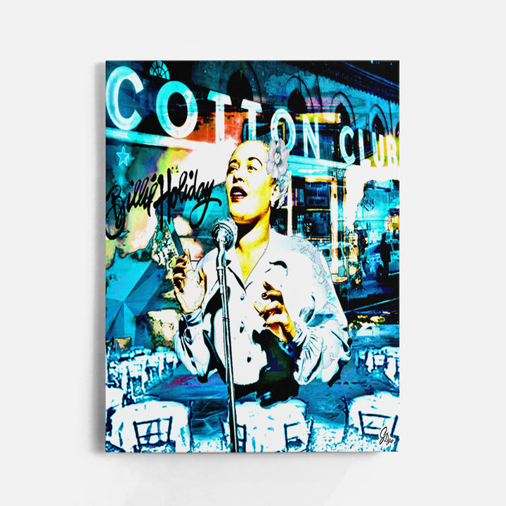 Billie Holiday Music Wall Art Canvas Print Front View Wrapped