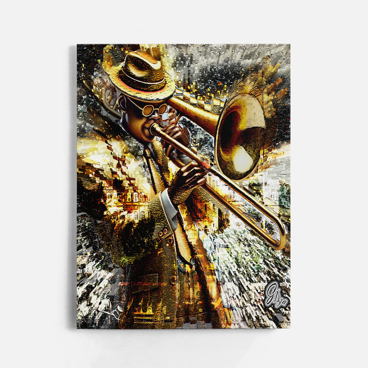 Brass-A-Holic Music Wall Art Canvas Print Front View Wrapped