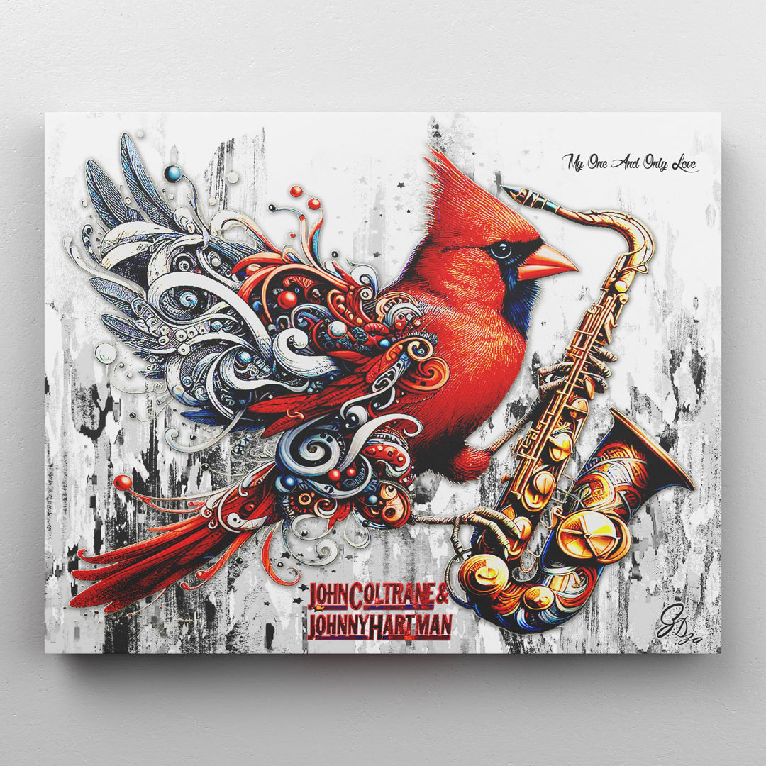 Coltrane and Hartman Music Wall Art Canvas Print Front View Wrapped