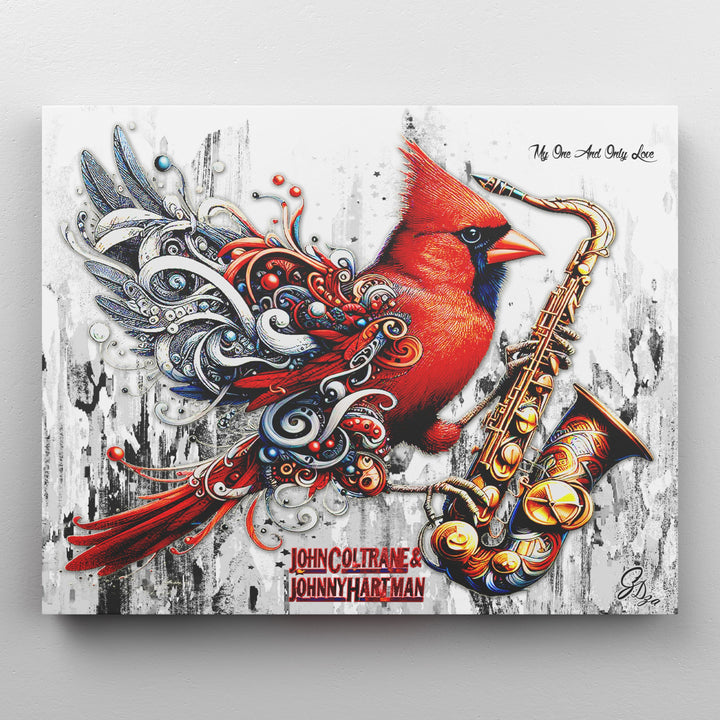 Coltrane and Hartman Music Wall Art Canvas Print Front View Wrapped