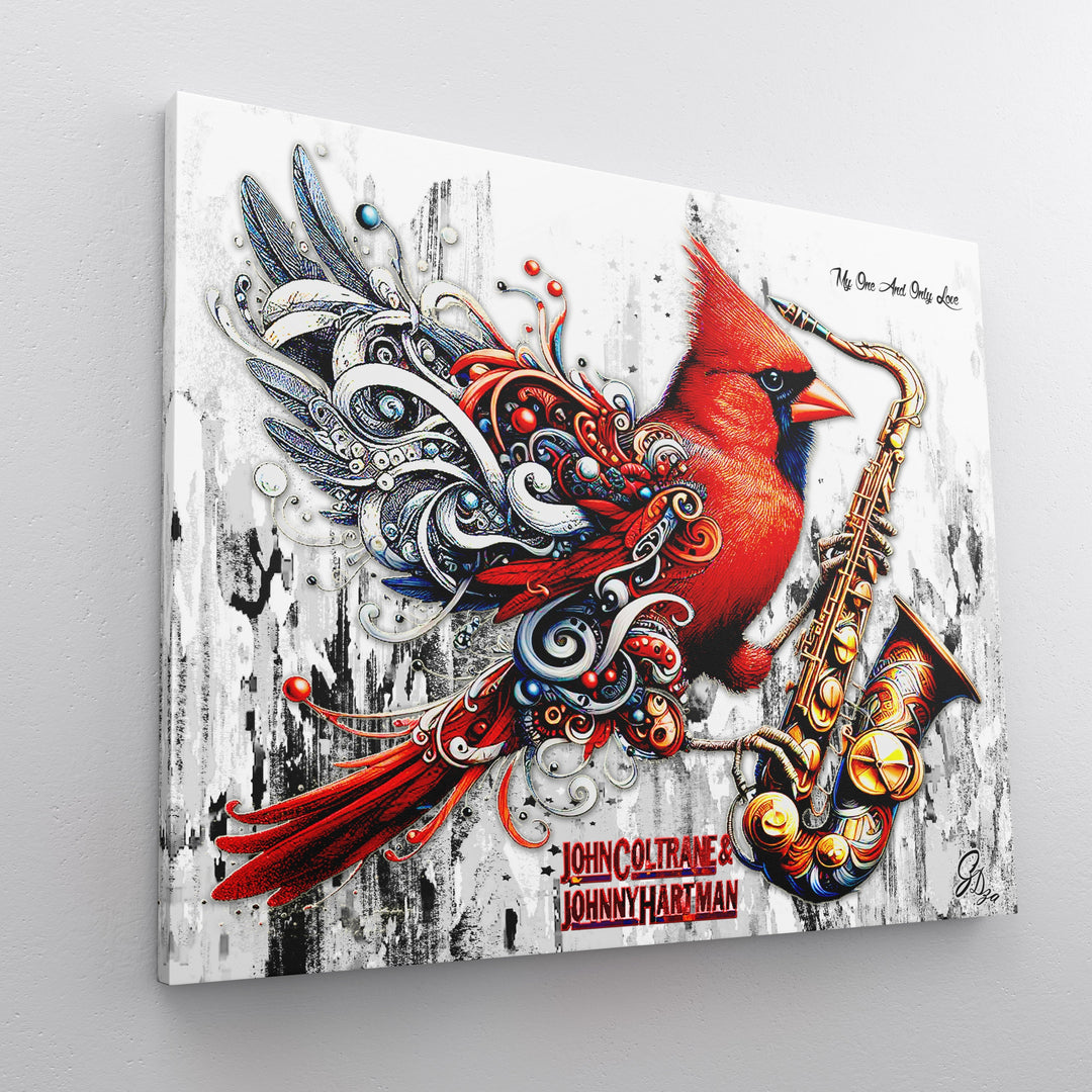 Coltrane and Hartman Music Wall Art Canvas Print Side View Wrapped