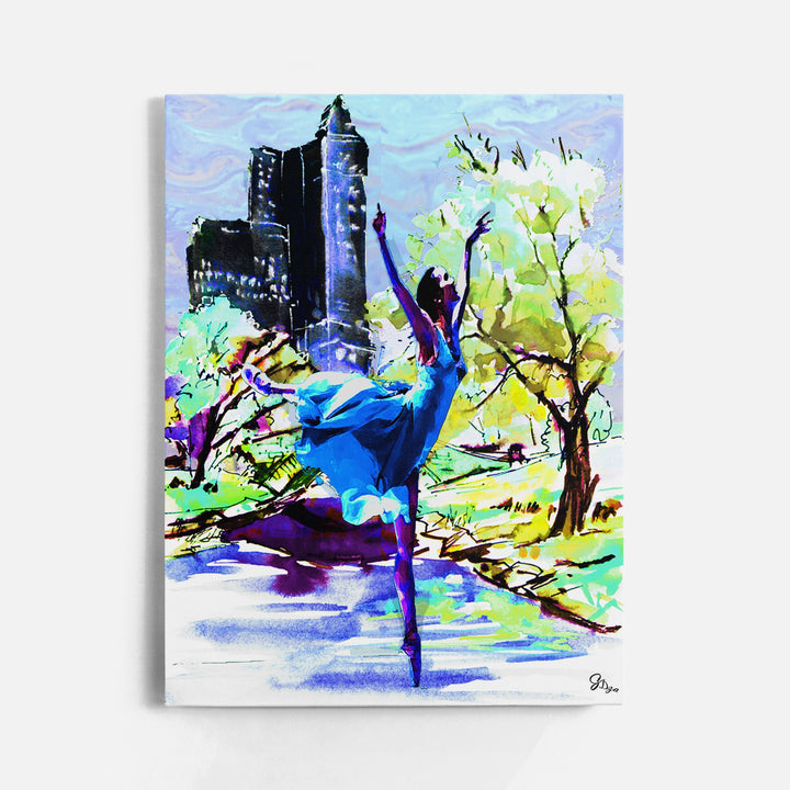 Dance in the Park Dance Wall Art Canvas Print Front View Wrapped