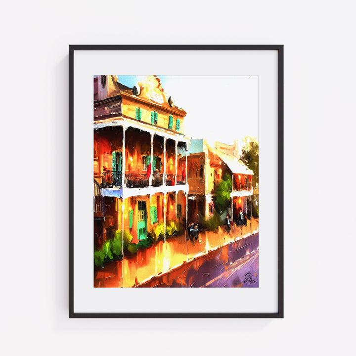 Decatur Street New Orleans Wall Art Canvas Print Front View