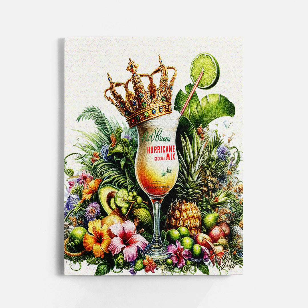 Hurricane Mix Drink Kitchen Wall Art Canvas Print Front View Wrapped