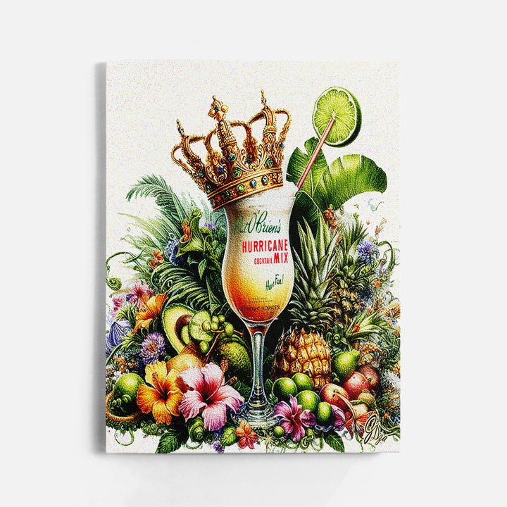 Hurricane Mix Drink Kitchen Wall Art Canvas Print Front View Wrapped