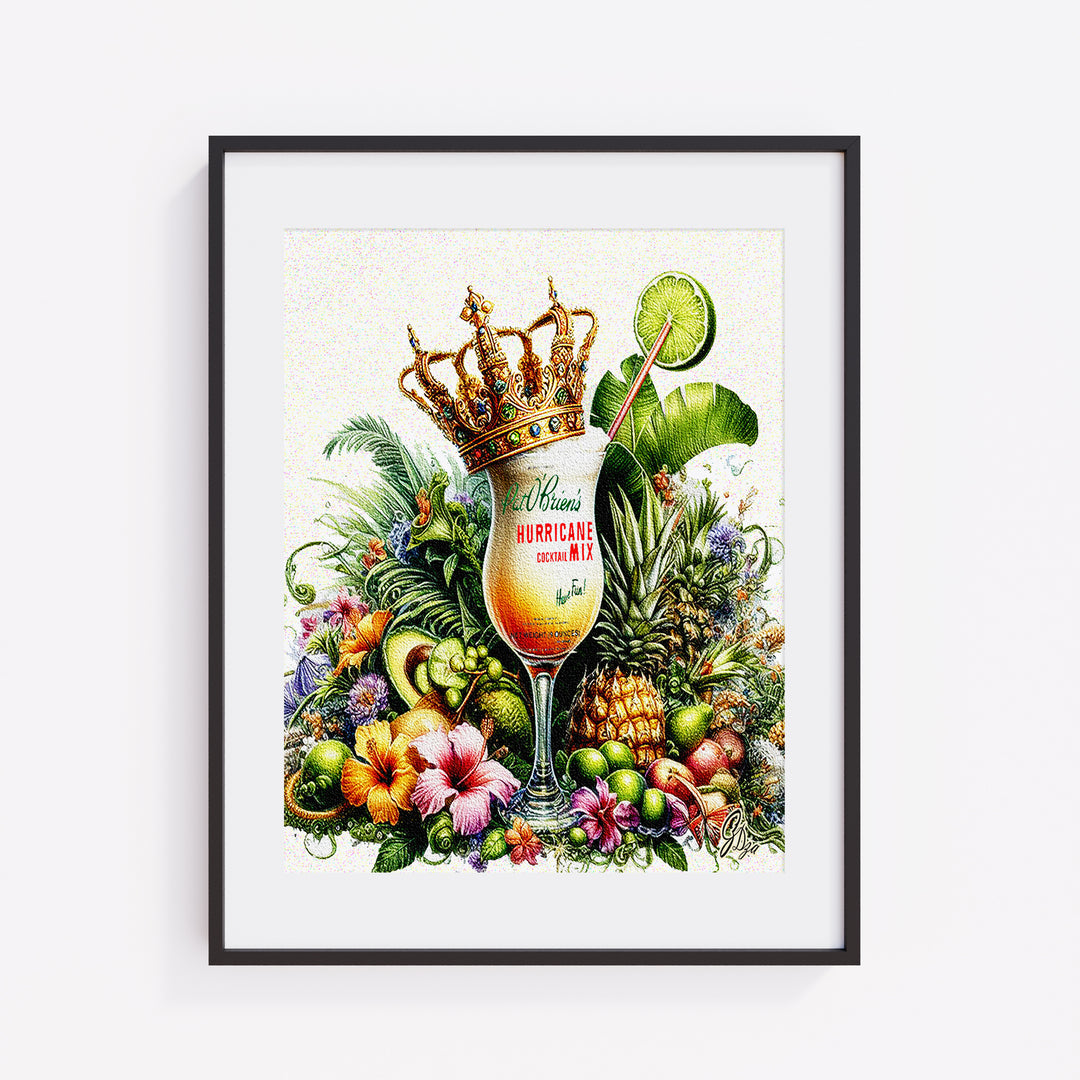 Hurricane Mix Drink Kitchen Wall Art Canvas Print Front View
