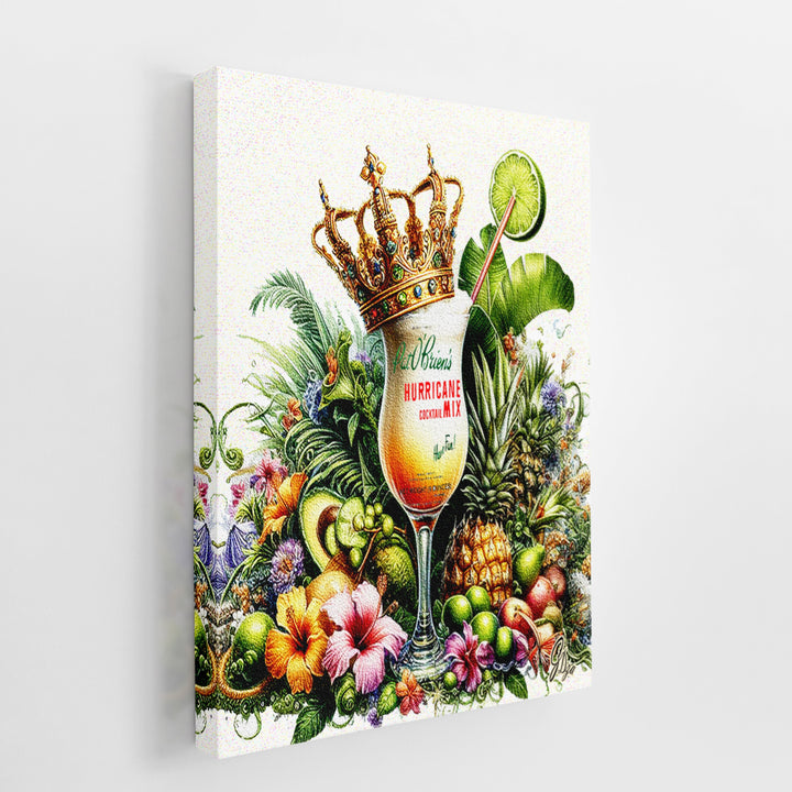 Hurricane Mix Drink Kitchen Wall Art Canvas Print Side View Wrapped
