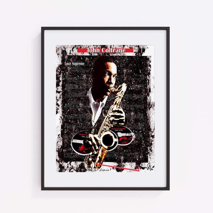 John Coltrane Music Wall Art Canvas Print Front View