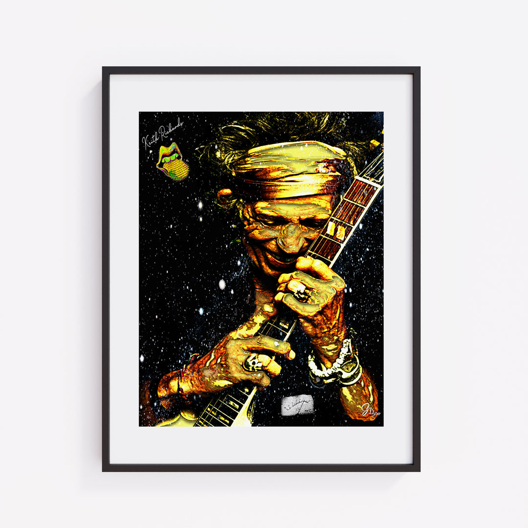 Keith Richards Music Wall Art Canvas Print Front View