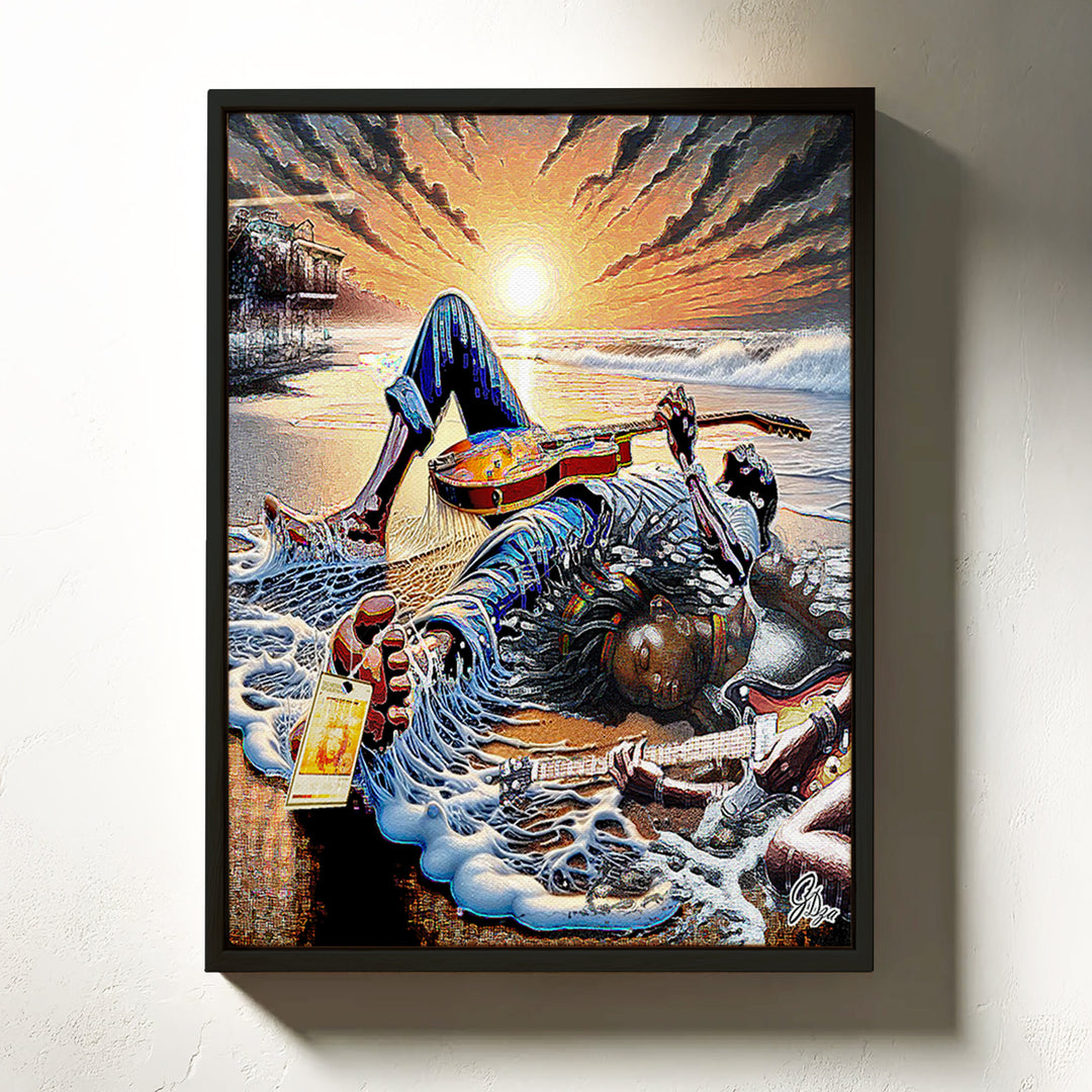 Killing Me Softly Music Wall Art Canvas Print Front View Floating Frame