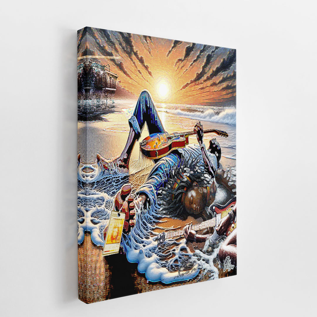 Killing Me Softly Music Wall Art Canvas Print Side View Wrapped