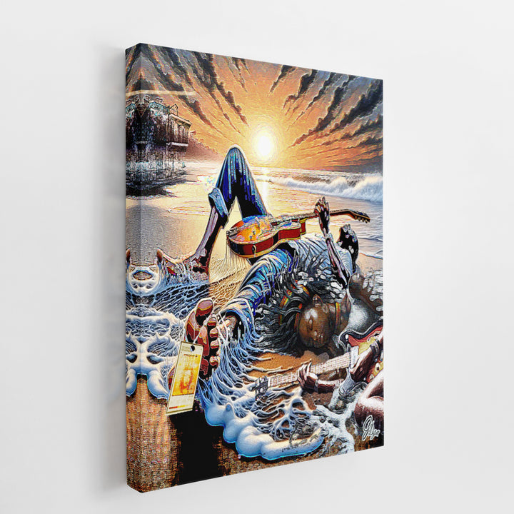 Killing Me Softly Music Wall Art Canvas Print Side View Wrapped