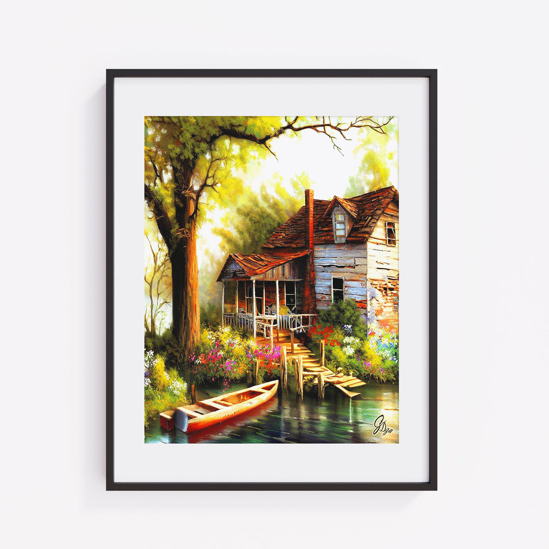 Life in the Louisiana Bayou Wall Art Canvas Print Front View
