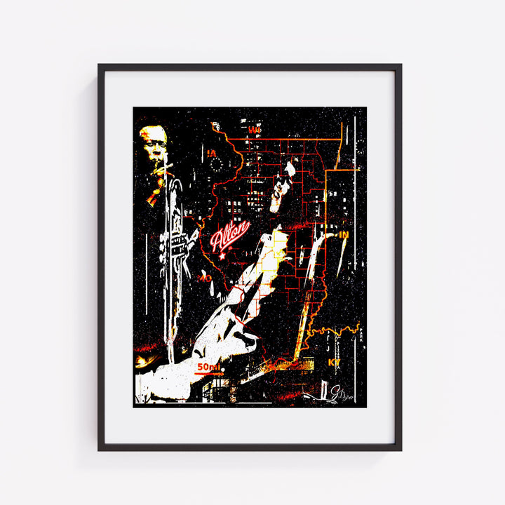 Miles Davis Music Wall Art Canvas Print Front View