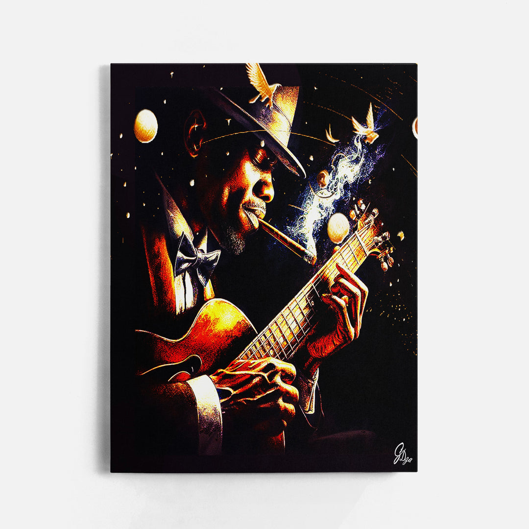 Norman Brown Music Wall Art Canvas Print Front View Wrapped