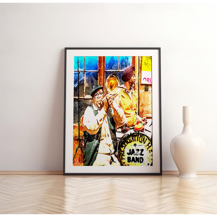 Preservation Hall Series 2 New Orleans Wall Art Canvas Print Front View Matted