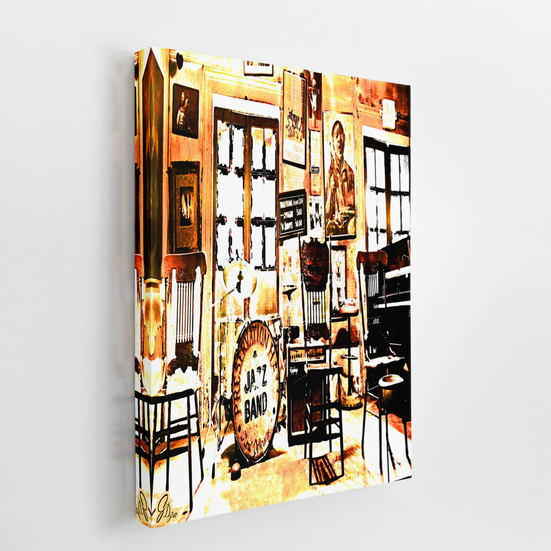 Preservation Hall Series 1 New Orleans Wall Art Canvas Side Front View Wrapped