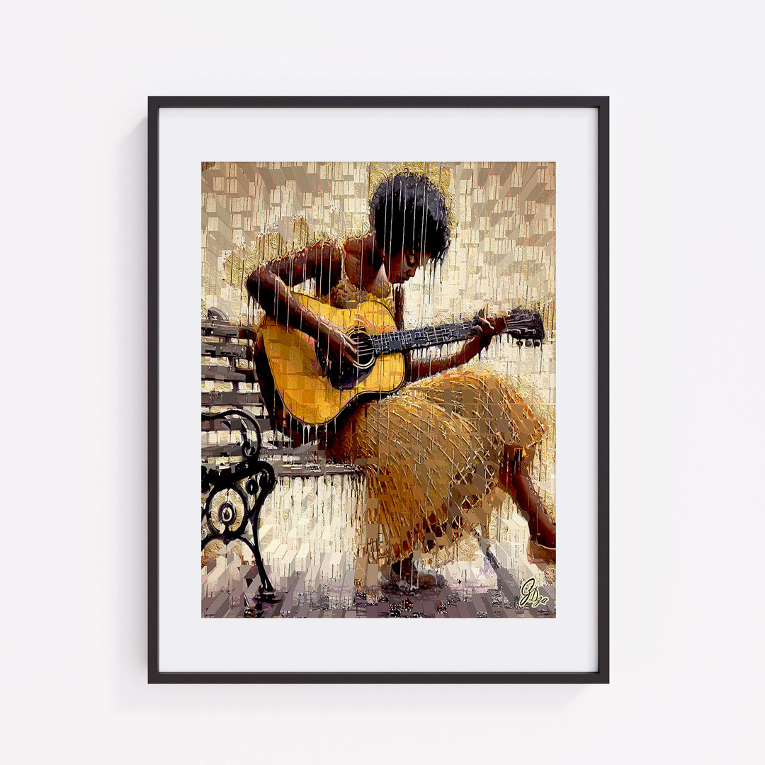 Rainy Day and Sunny Music Wall Art Canvas Print Front View