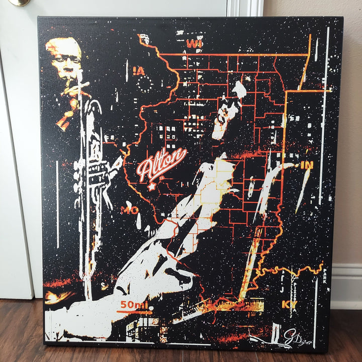 Real sample canvas wrap print showing premium stretched canvas material and gallery wrap edge