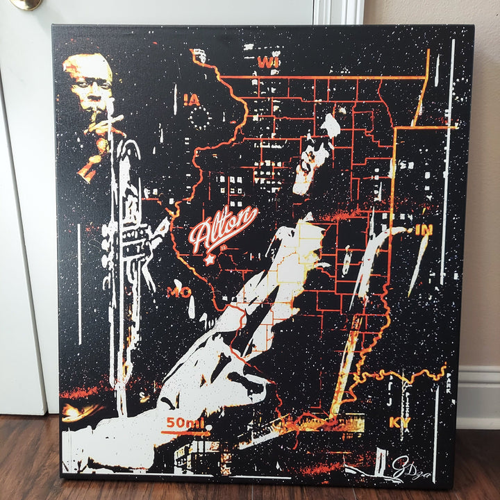 Real sample canvas wrap print showing premium stretched canvas material and gallery wrap edge