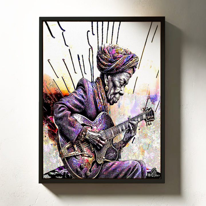 Sister Soweto African American Wall Art Canvas Print Front View Floating Frame