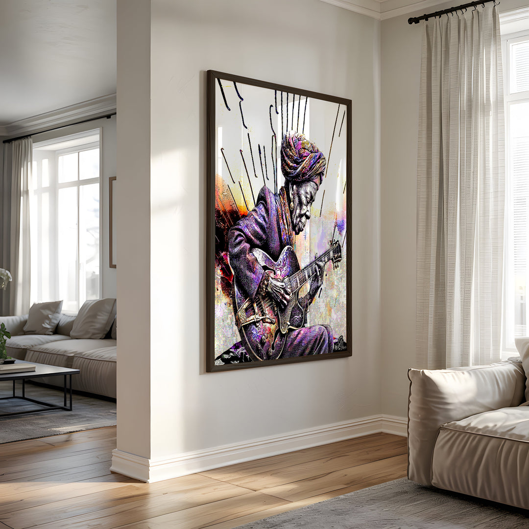 Sister Soweto African American Wall Art Canvas Print Side View Black Frame