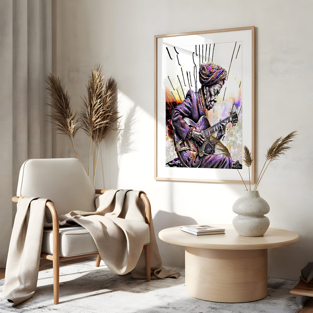 Sister Soweto African American Wall Art Canvas Print Side View Gold Frame