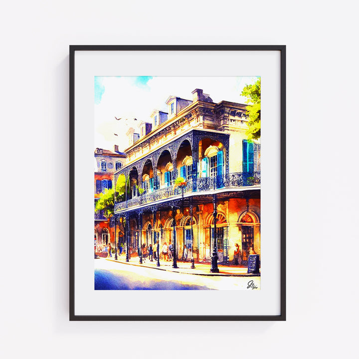 St. Charles Street New Orleans Wall Art Canvas Print Front View