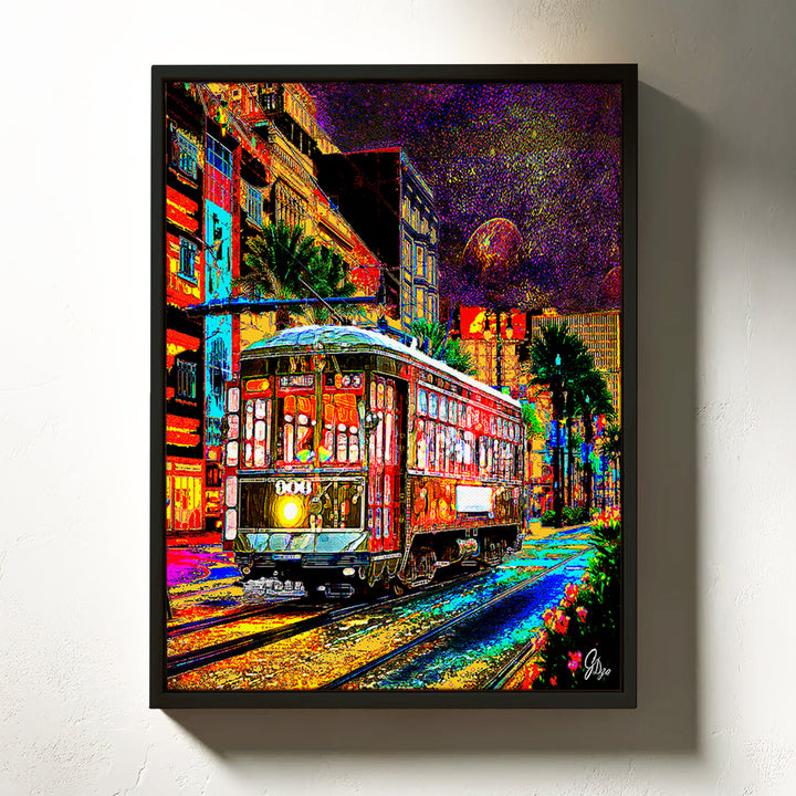 Streetcar Named Desire New Orleans Wall Art Canvas Print Front View Floating Frame