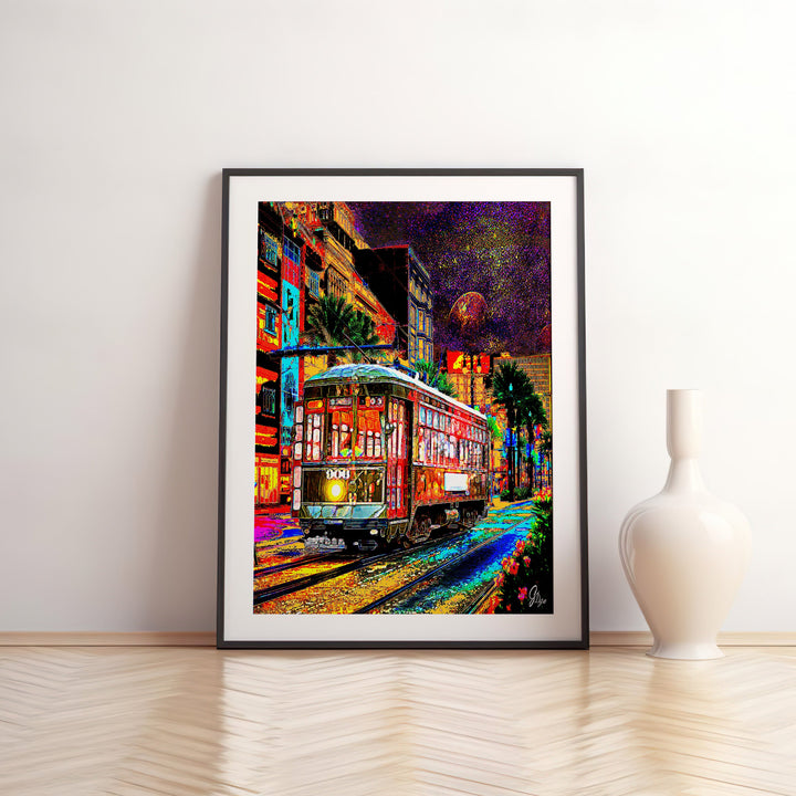 Streetcar Named Desire New Orleans Wall Art Canvas Print Front View Matted