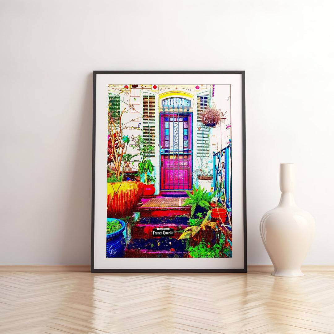 The Residence New Orleans Wall Art Canvas Print Front View Matted