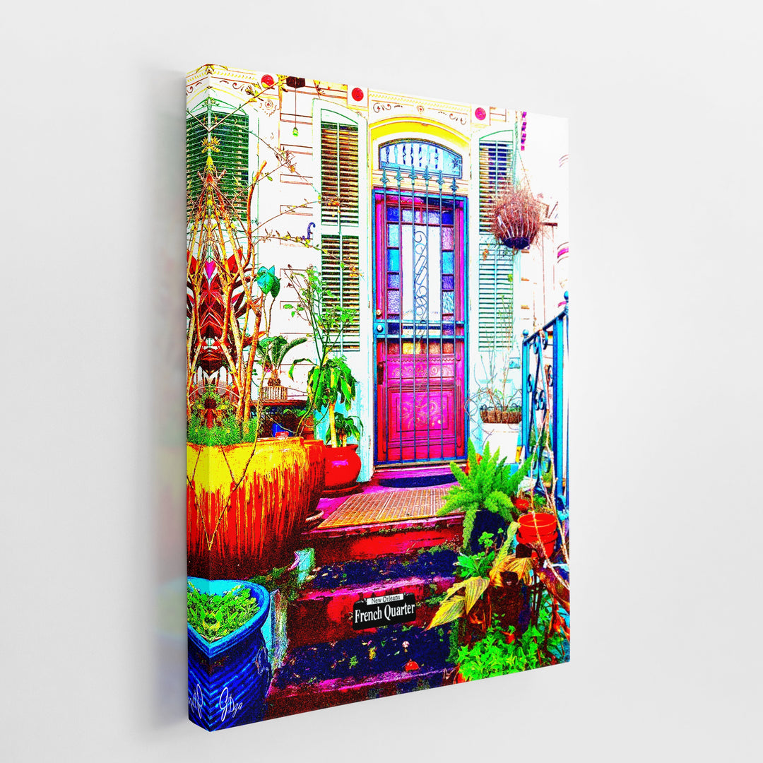 The Residence New Orleans Wall Art Canvas Print Side View Wrapped