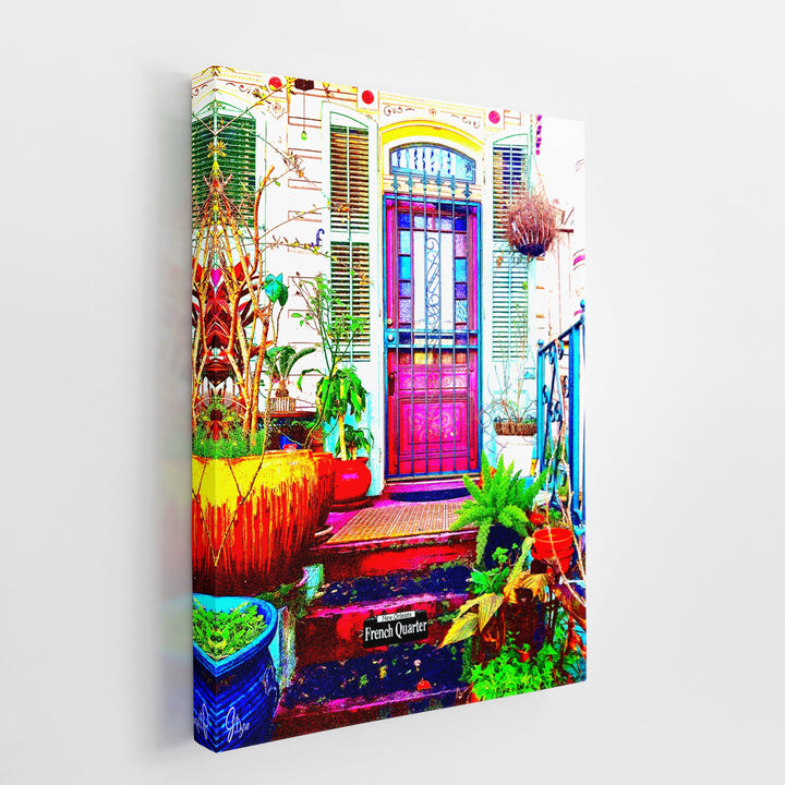 The Residence New Orleans Wall Art Canvas Print Side View Wrapped