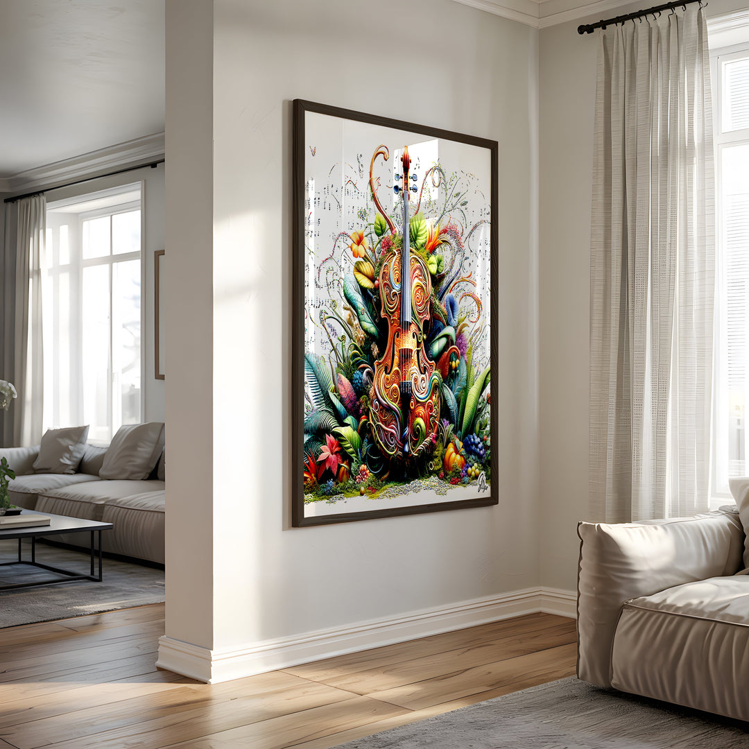 The Secret Life of Plants Music Wall Art Canvas Print Side View Black Frame