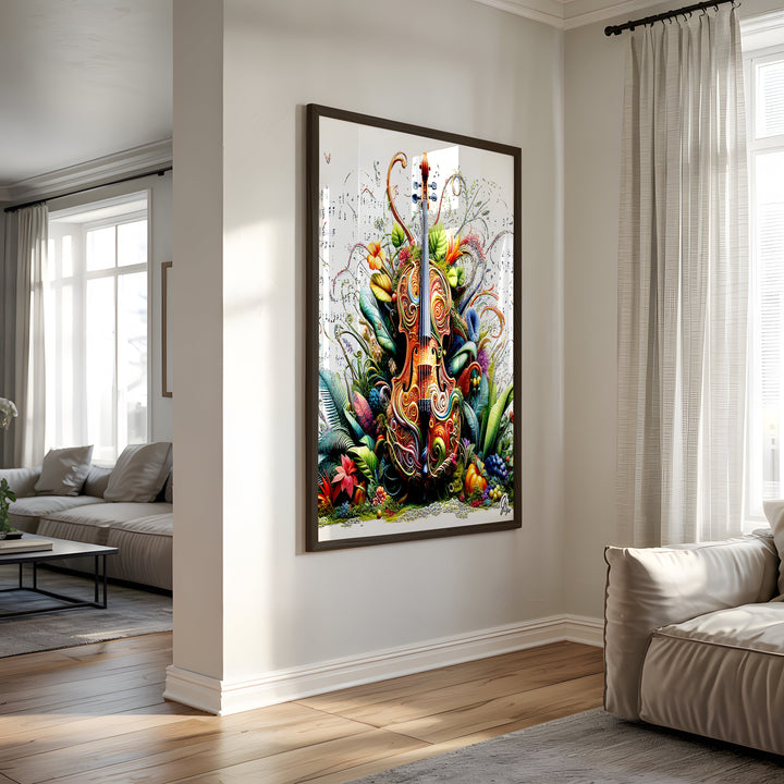 The Secret Life of Plants Music Wall Art Canvas Print Side View Black Frame