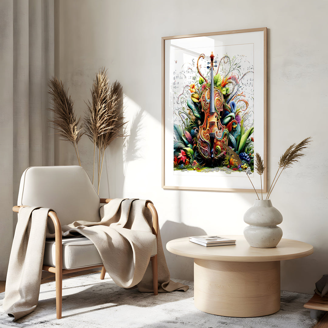 The Secret Life of Plants Music Wall Art Canvas Print Side View Gold Frame