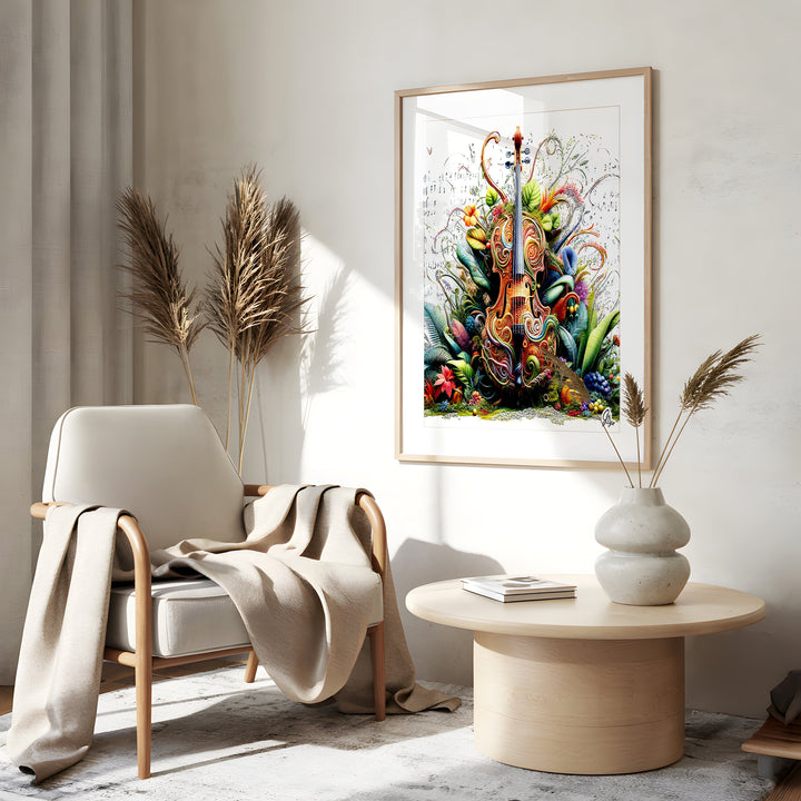 The Secret Life of Plants Music Wall Art Canvas Print Side View Gold Frame