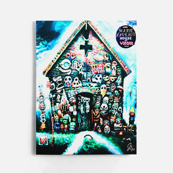 Voodoo House New Orleans Wall Art Canvas Print Front View Wrapped