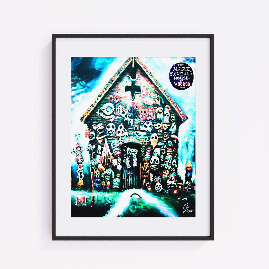 Voodoo House New Orleans Wall Art Canvas Print Front View