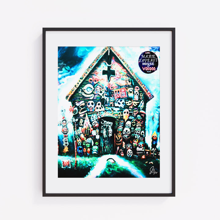 Voodoo House New Orleans Wall Art Canvas Print Front View
